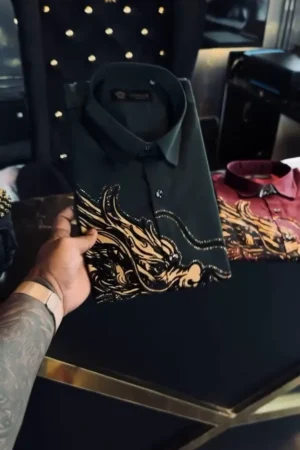 Men’s Designer Printed Formal Shirt